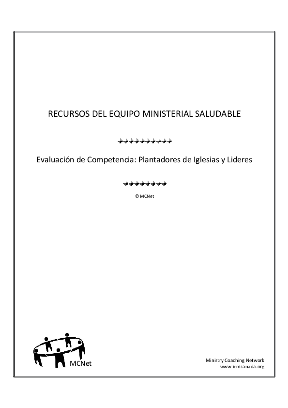 OHR: CPLC - Church Planters & Leaders Competency Assessment ESP